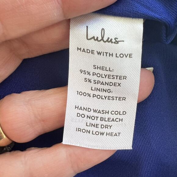 NWT Lulu’s Royal Blue Bustier Maxi Dress LARGE Backless Gown Stretch - Picture 11 of 15